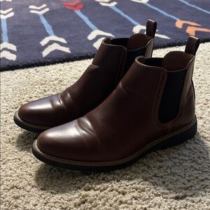 Boys  Brown Leather Chelsea Boots
